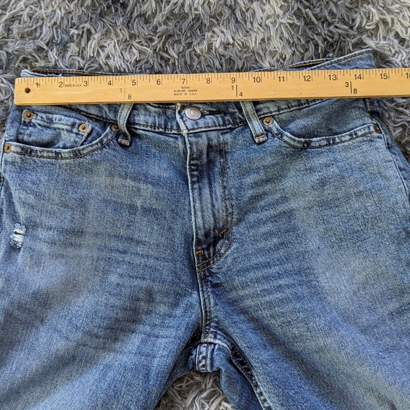 Levi's 541 Ankle 30x25 Raw Hem Light Wash Lightly Distressed Jeans - Picture 10 of 13